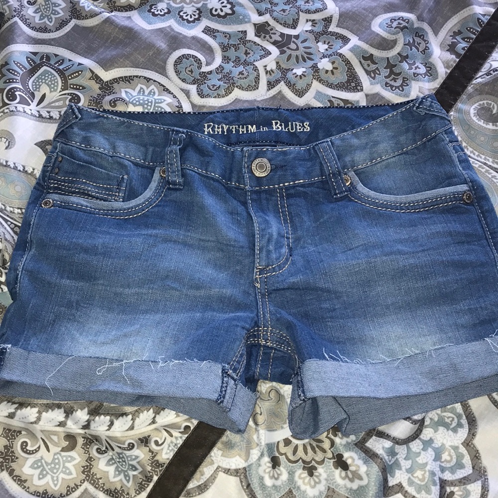 Rhythm in blues jean shorts